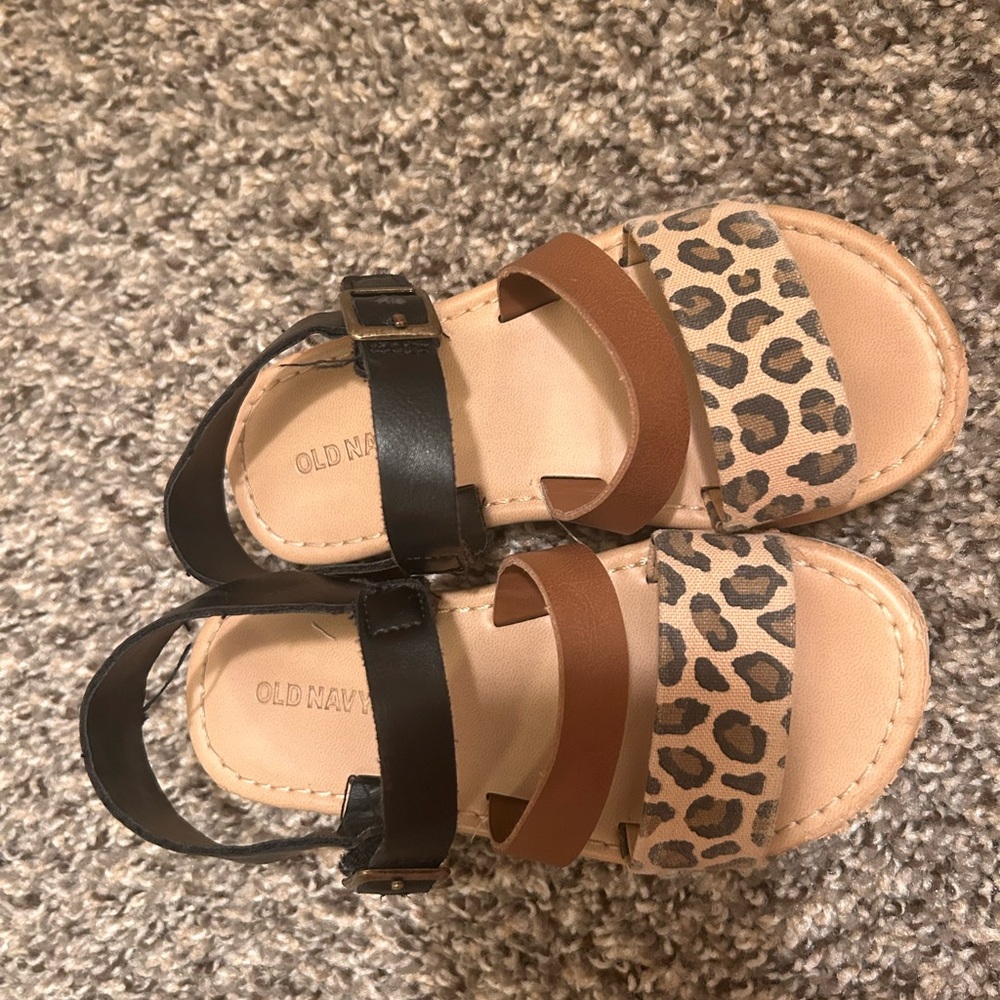 Old Navy Kids Sandals - Leopard and Tan